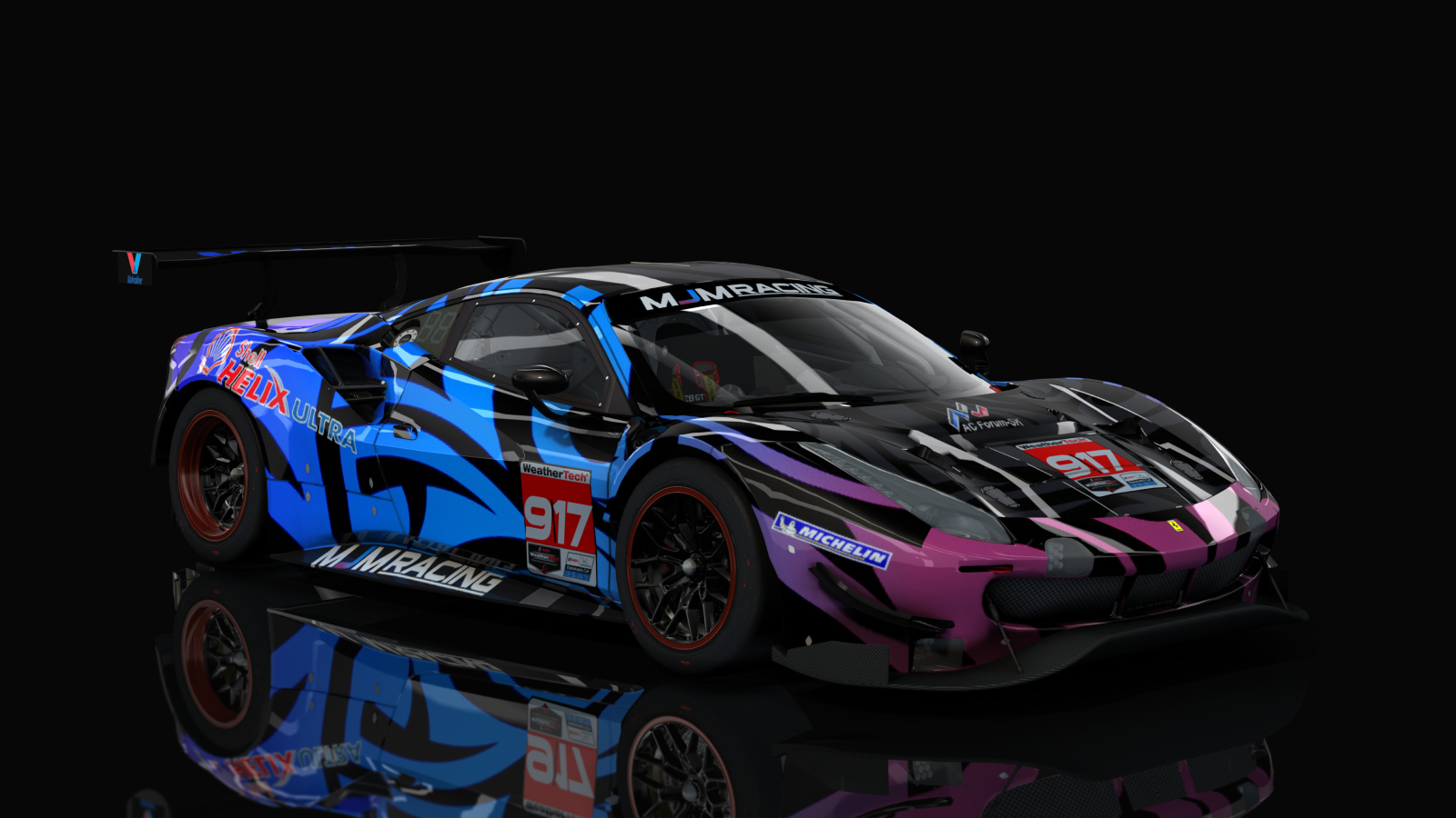 GTLM Ferrari 488 GTE EVO IMSA AC-Friends), skin MJM - Shell Ultra