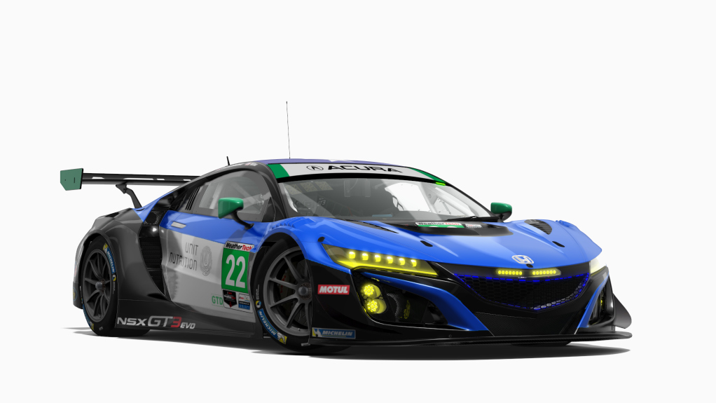 Honda NSX GT3 Evo, skin gradientracing_imsa