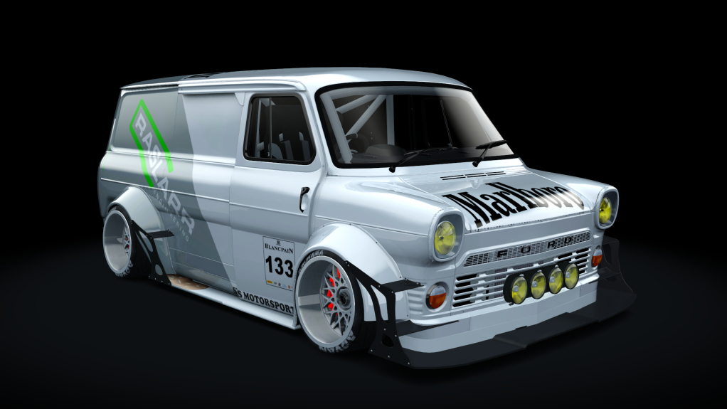 ACMC Ford Transit 1969 Supervan, skin Marlboro_Silver