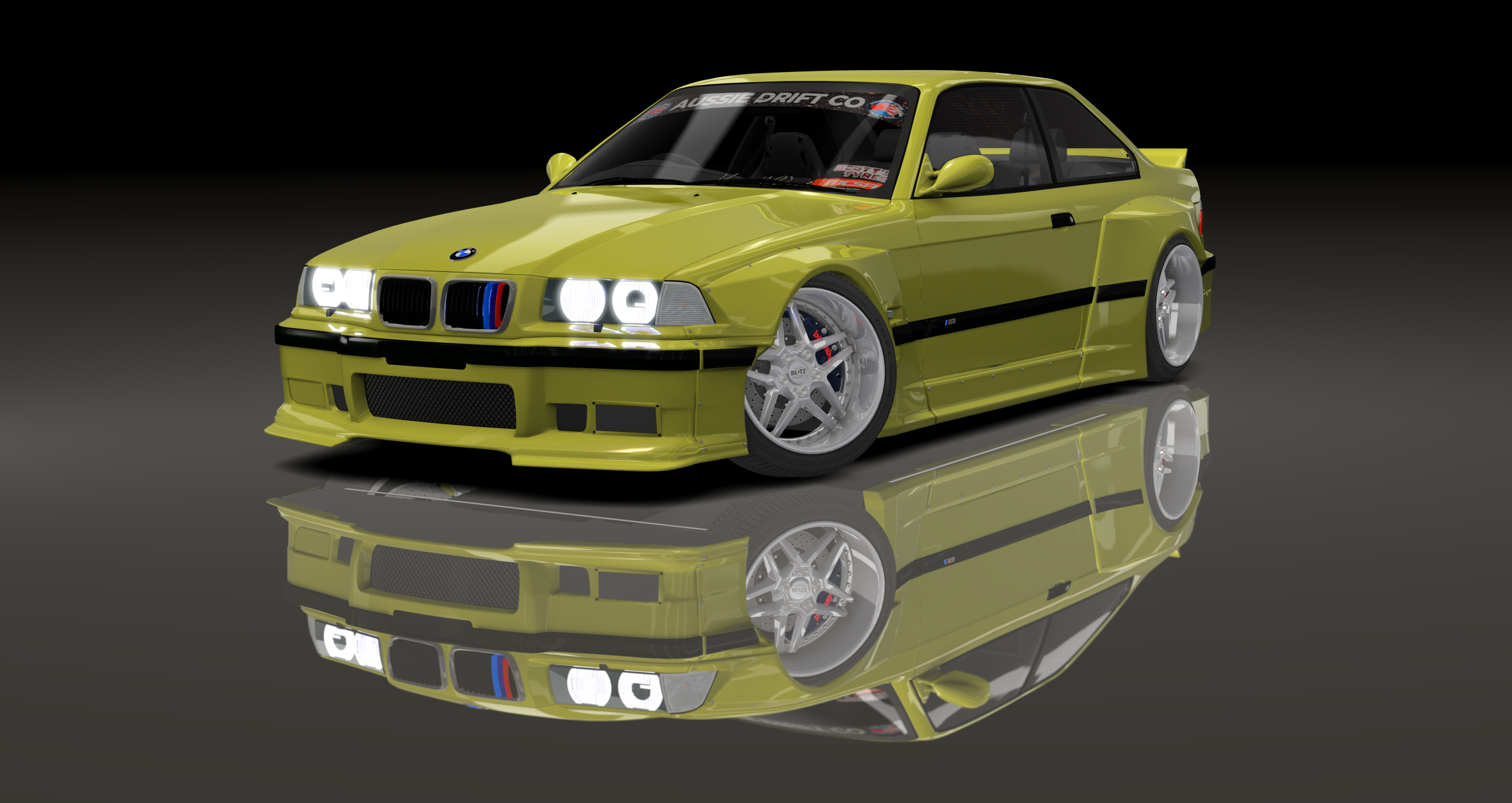 ADC BMW E36 420, skin Dakar_Yellow