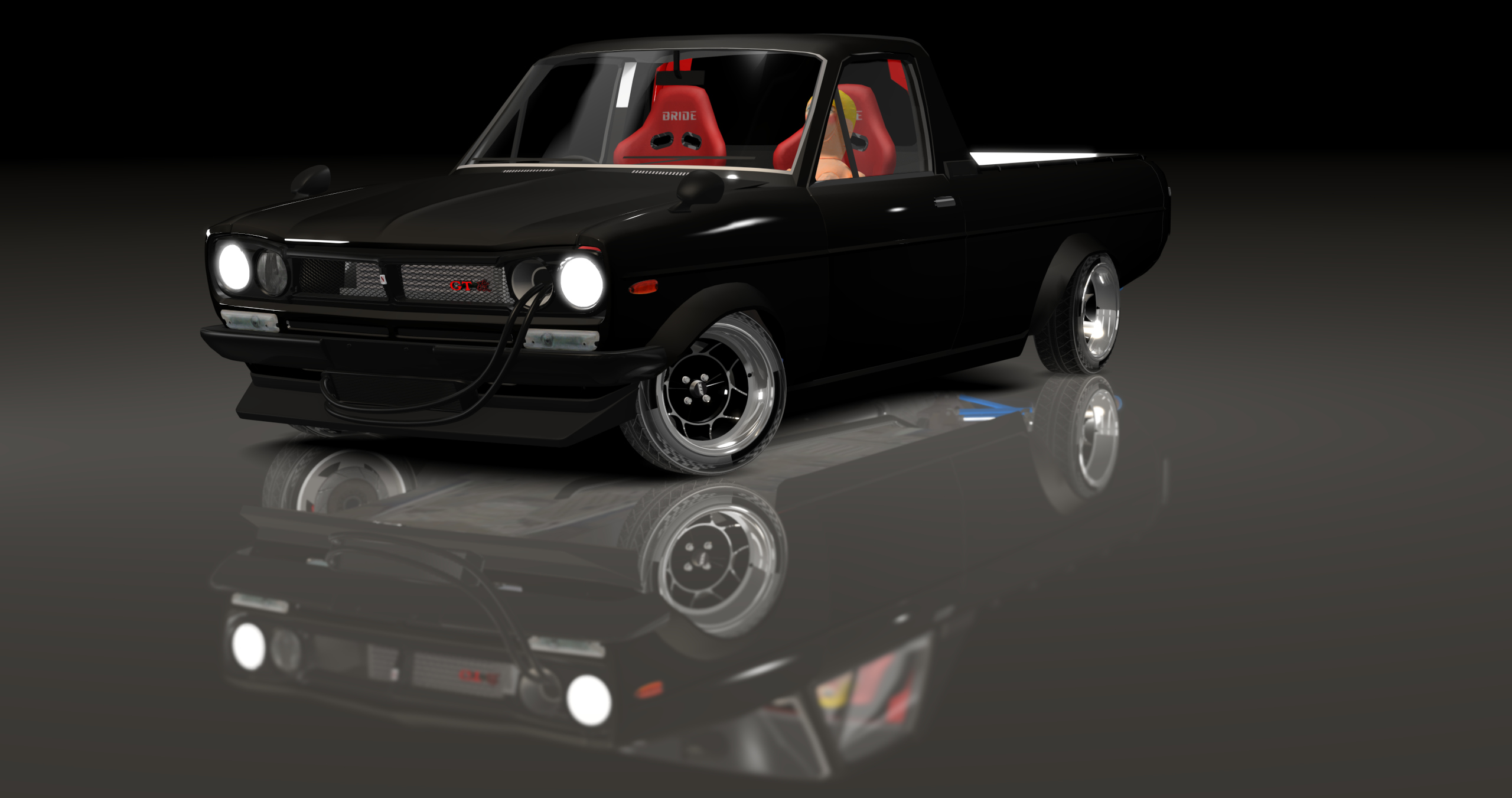 ADC Datsun Sunny Ute  420, skin Black