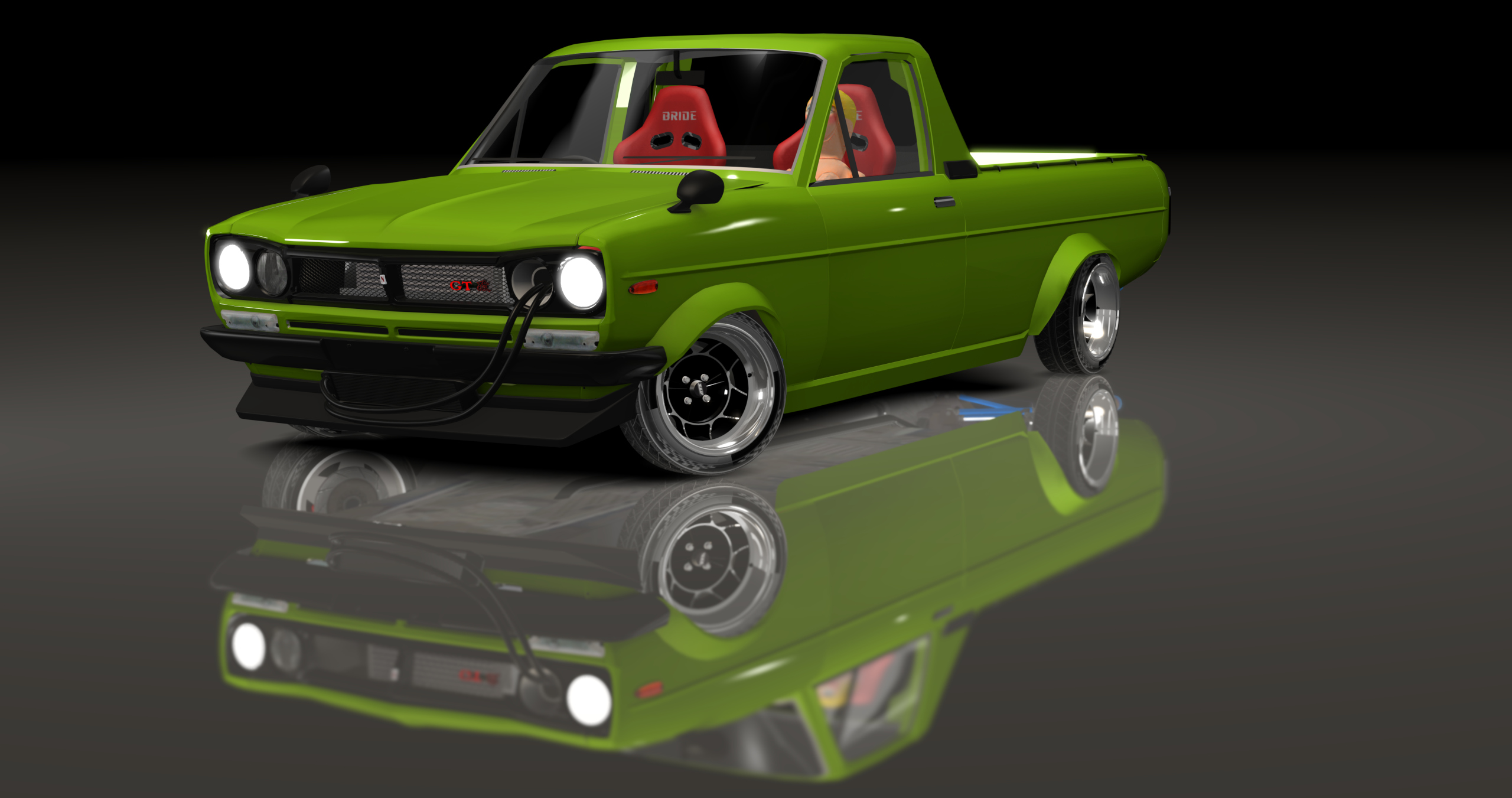 ADC Datsun Sunny Ute  420, skin Lime Green