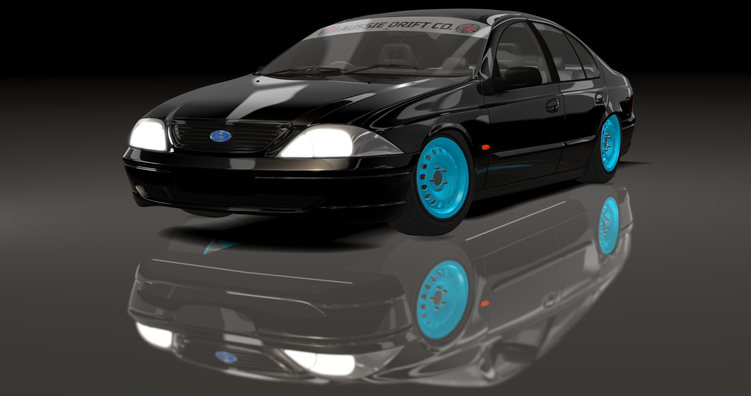 ADC Ford AU Falcon 420, skin Black N Blue