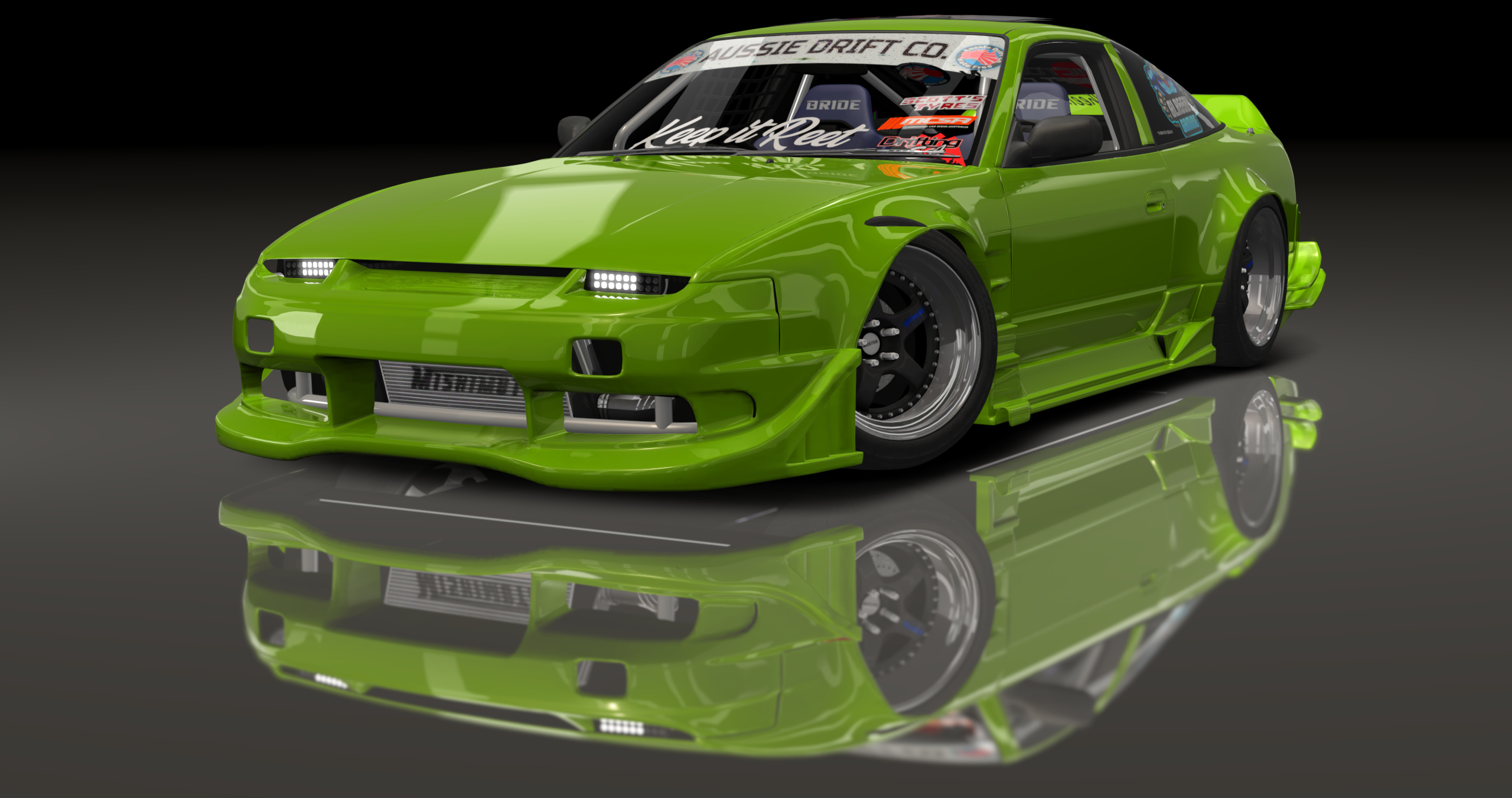 ADC Nissan 180SX  420, skin SKLimeGreen