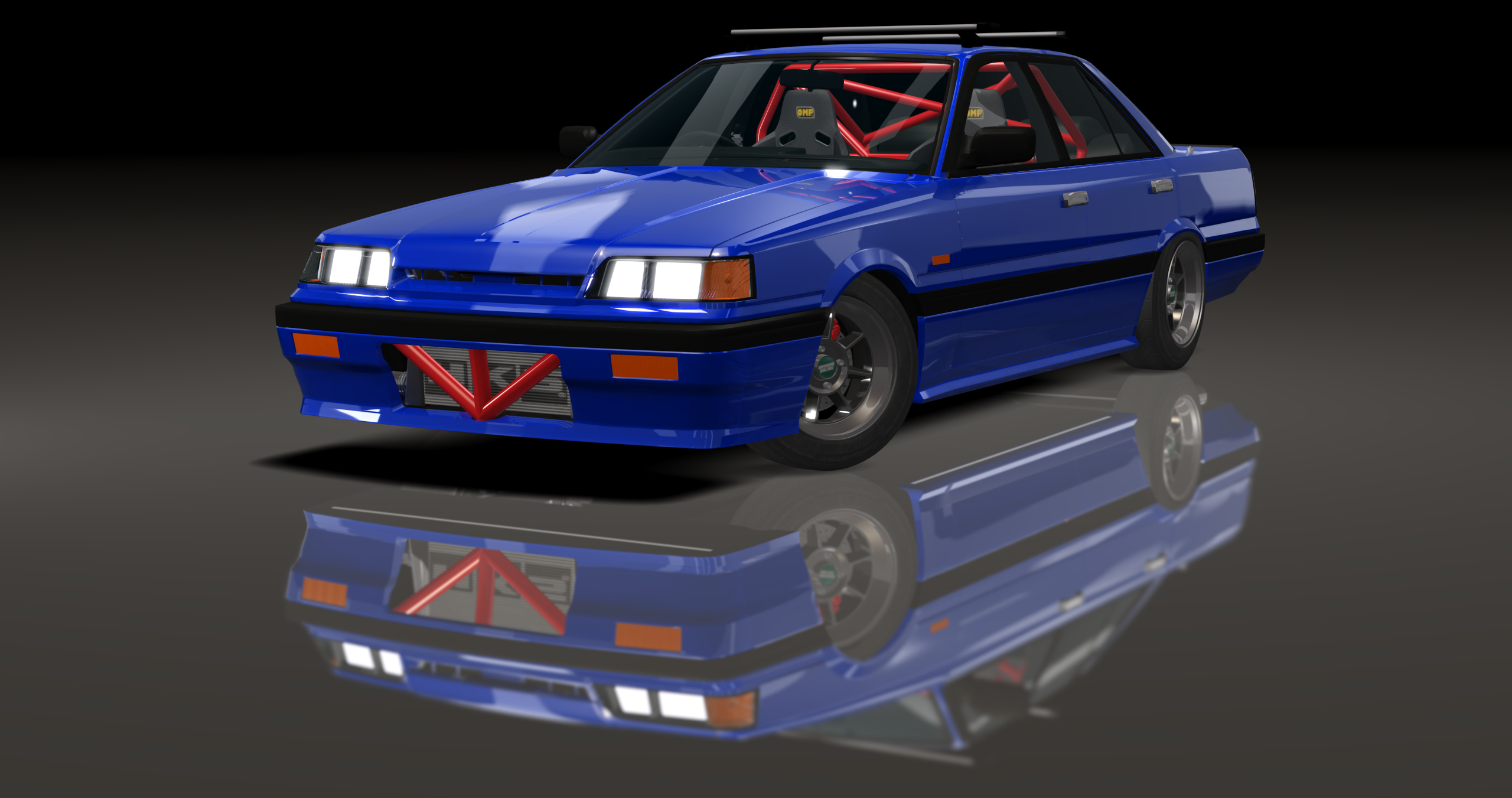 ADC Nissan Skyline R31 Sedan 420, skin Dark Blue