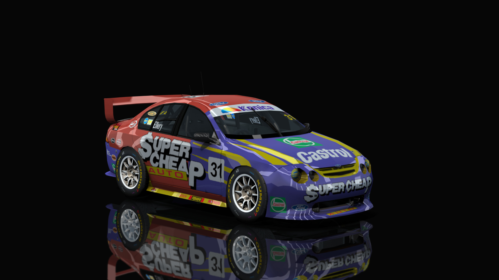 Aussie Racing Cars (EARC) Ford Falcon AU, skin Steve Ellery Racing 2001