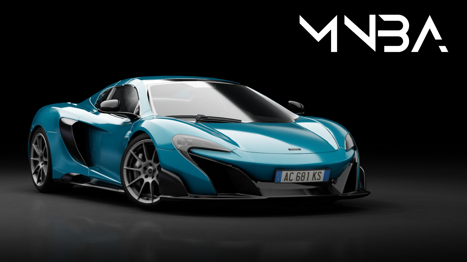 McLaren 675LT Spider, skin envy_cyan_blue