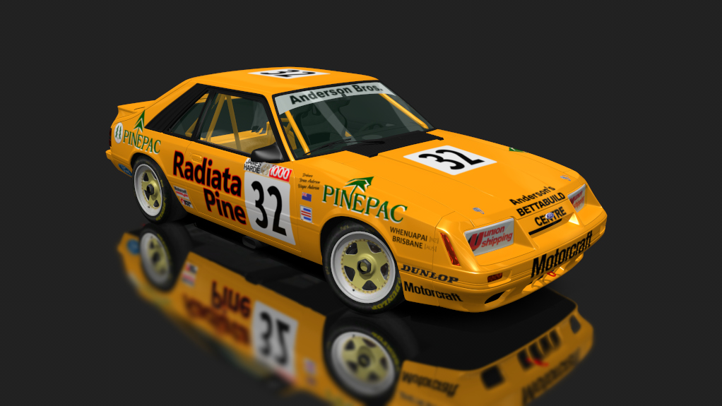 ATCC Grp A Ford Mustang, skin Anderson Bathurst 85' Pinepac