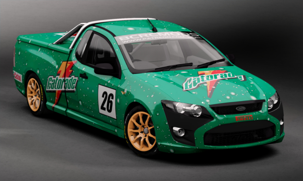 BCRCMODS V8 UTES - FORD, skin Gatorade