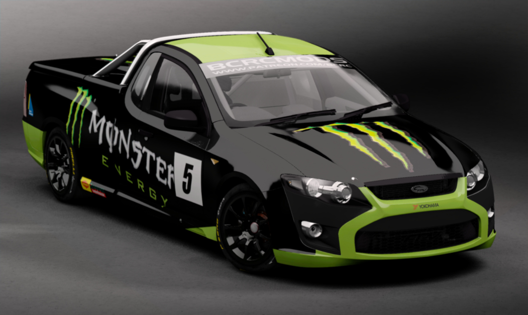 BCRCMODS V8 UTES - FORD, skin Monster Energy