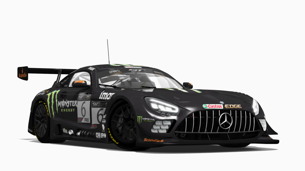 Mercedes-Benz AMG GT3 EVO 2020, skin Trickford Racing Monster energy #6