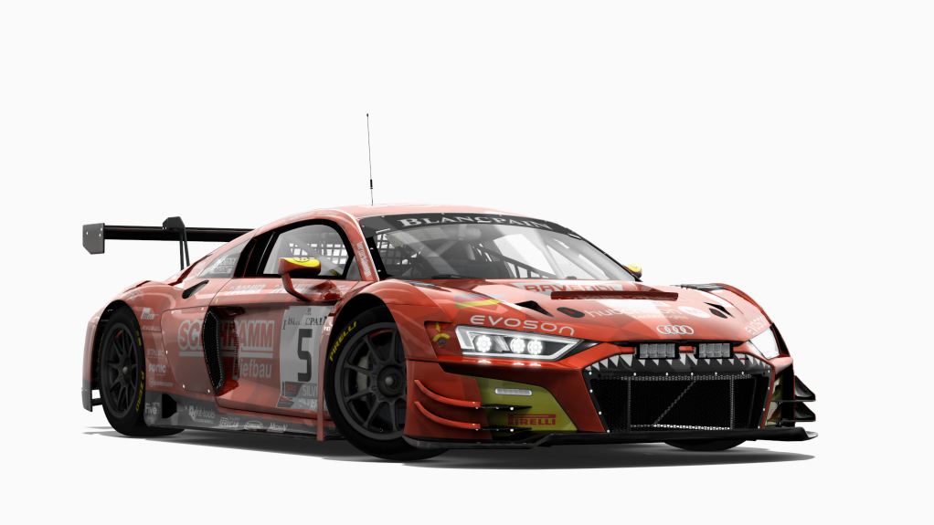 Audi R8 LMS EVO 2019, skin Phoenix_Racing_#5_Red_Endu