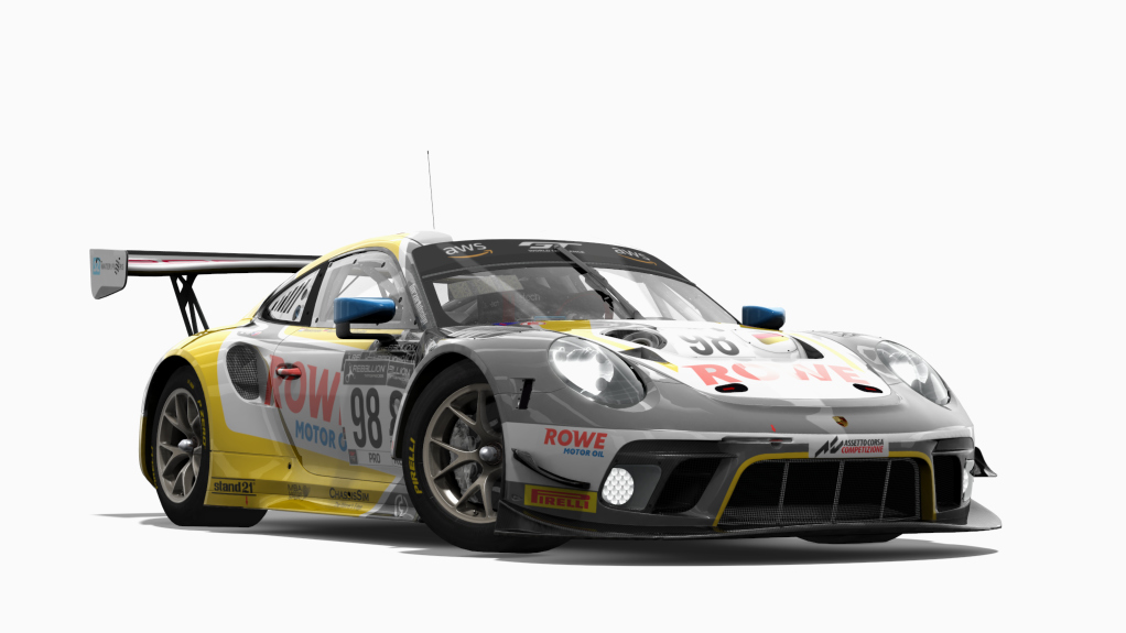 Porsche 991 GT3 R 2020, skin Rowe_Racing_#98_2020