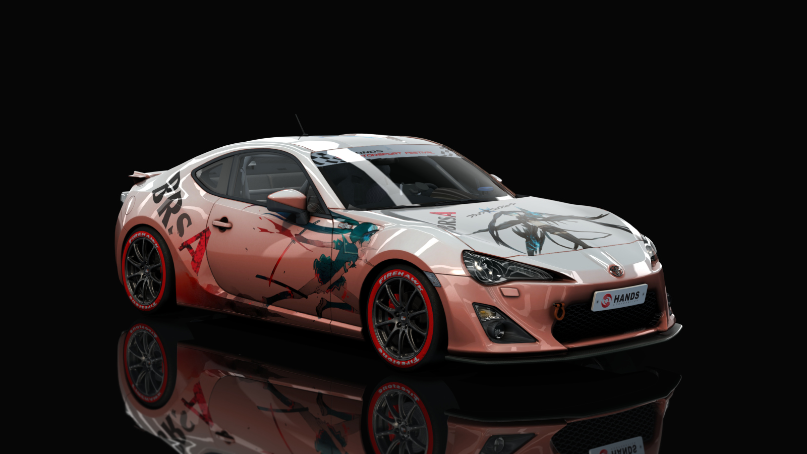 Toyota GT86 Cup v2, skin black_rock_itasha