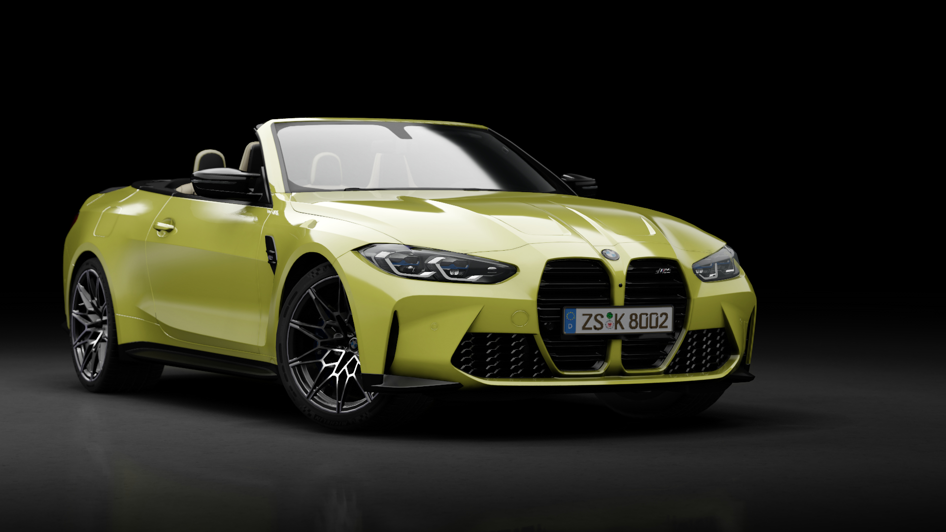 BMW M4 G83 Convertible 2021, skin Soa Paulo Yellow