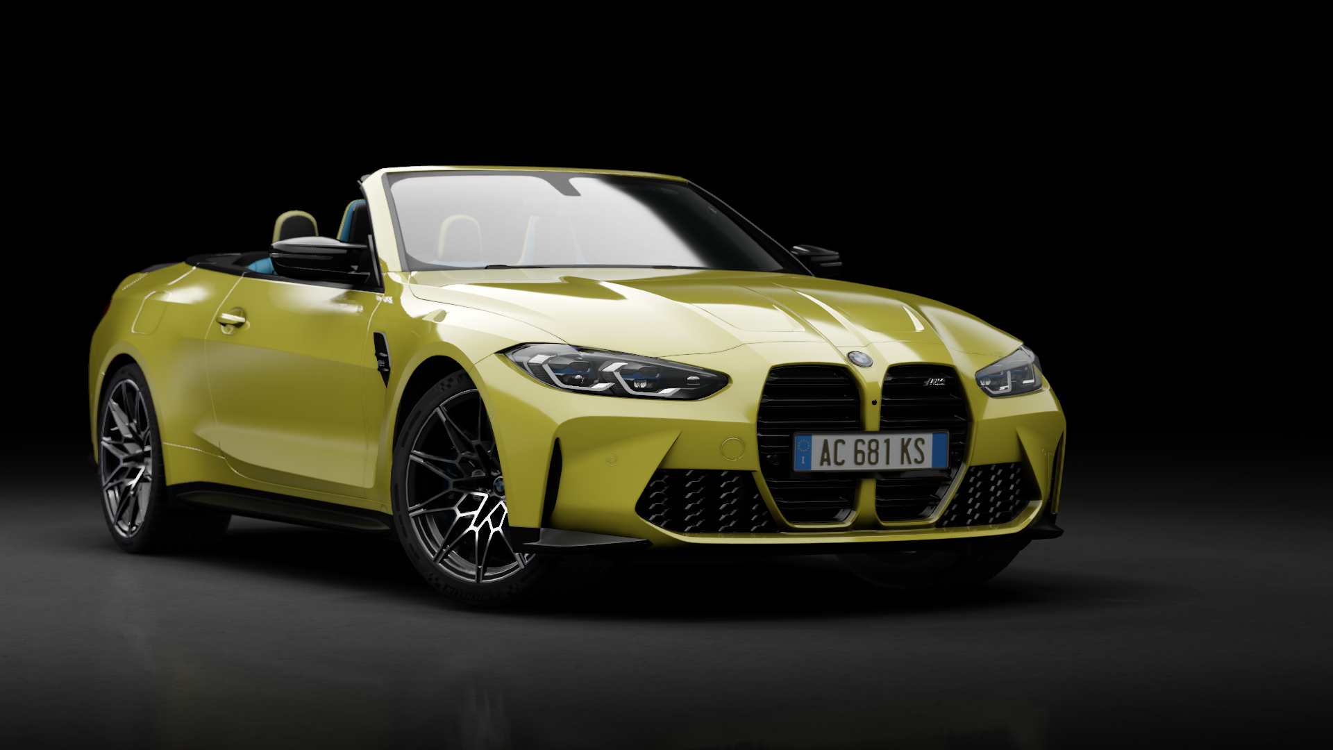 BMW M4 G83 Convertible 2021, skin austin_yellow_metallic