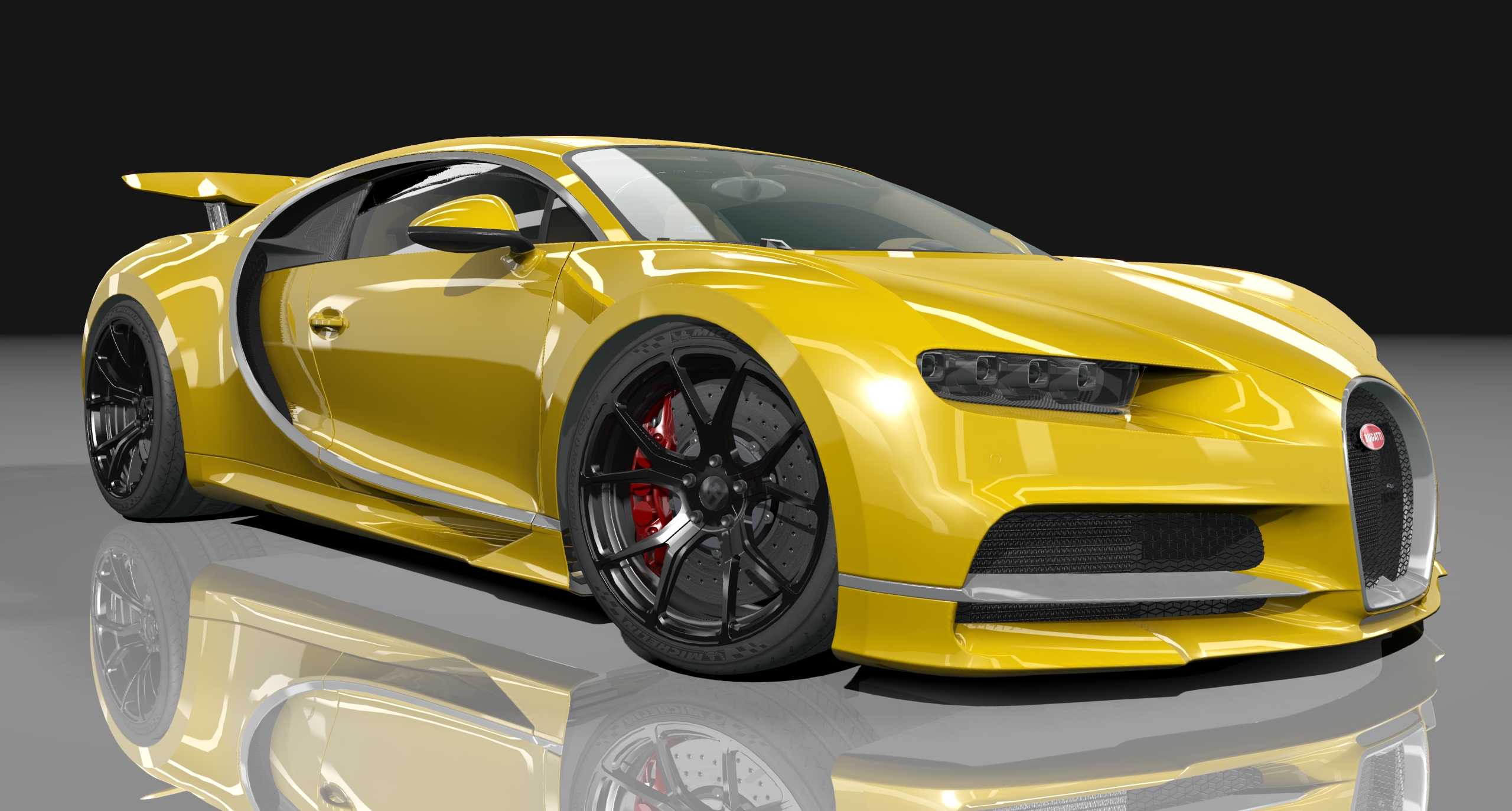 Bugatti Chiron Black Edition, skin nabaoui_banana_yellow