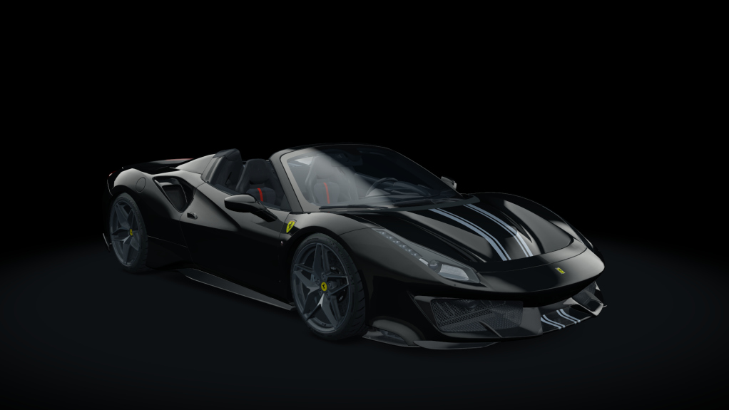 Ferrari 488 Pista Spider, skin 06_nero_daytona_bs