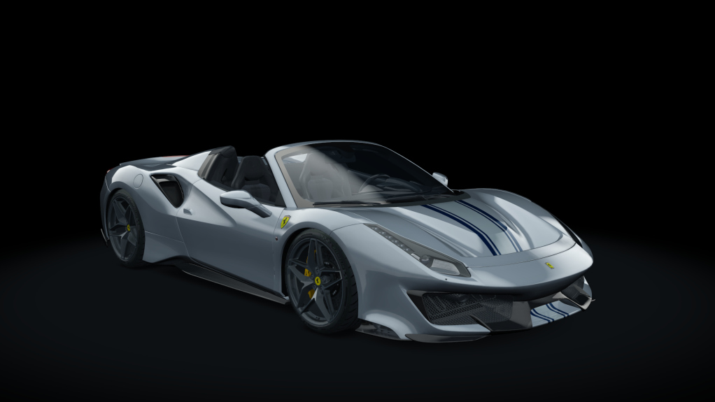 Ferrari 488 Pista Spider, skin 09_argento_nurburgring_bs