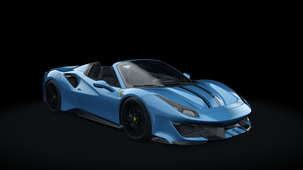 Ferrari 488 Pista Spider, skin 13_azzurro_california_bs