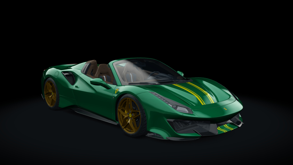 Ferrari 488 Pista Spider, skin 18_green_jewel_ys