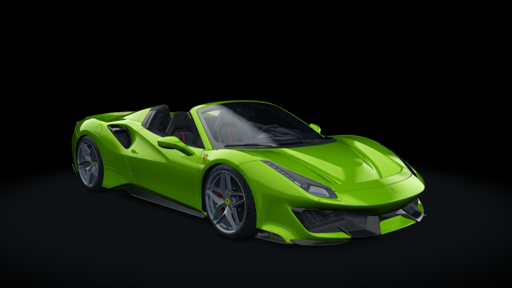 Ferrari 488 Pista Spider, skin 28_verde_germoglio