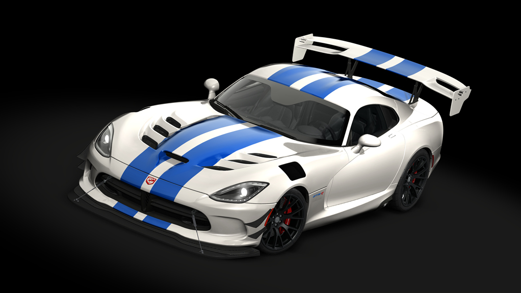 Dodge Viper ACR '16 Extreme Package, skin 12_white_blue_stripes