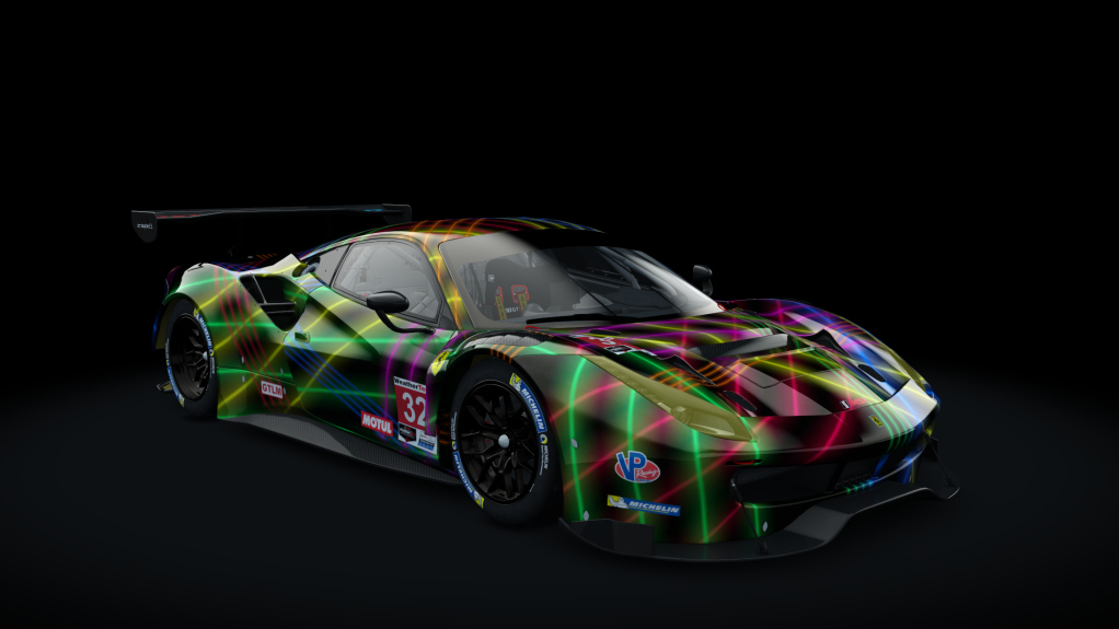 Ferrari 488 GTE, skin 32_smurth_imsa_gtlm