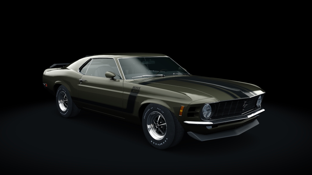 Ford Mustang Boss 302, skin Dark_Ivy_Green_Metallic