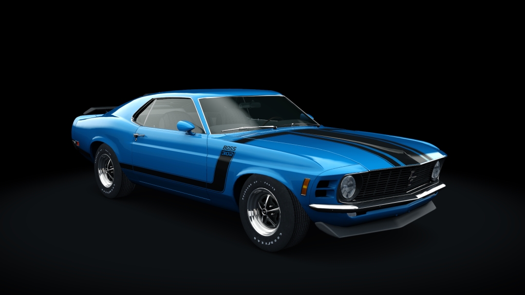 Ford Mustang Boss 302, skin Grabber_Blue