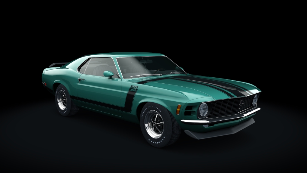 Ford Mustang Boss 302, skin Grabber_Green