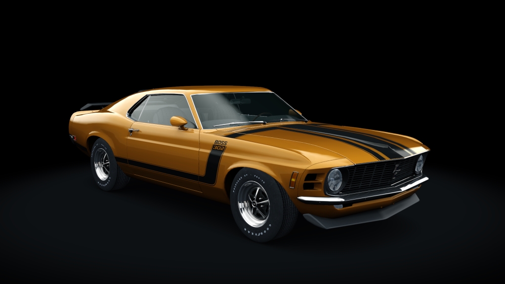 Ford Mustang Boss 302, skin Grabber_Orange