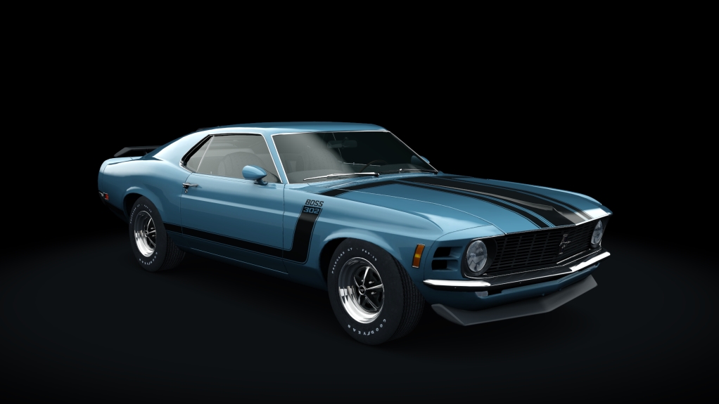 Ford Mustang Boss 302, skin Medium_Blue_Metallic