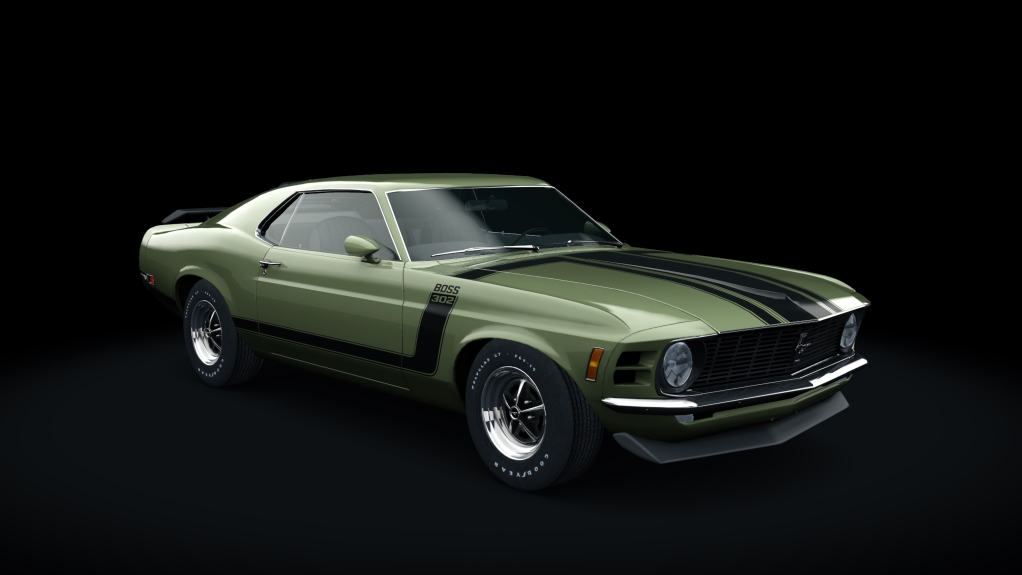 Ford Mustang Boss 302, skin Medium_Lime_Metallic