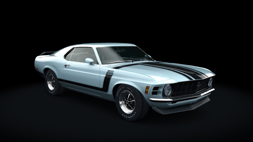 Ford Mustang Boss 302, skin Pastel_Blue