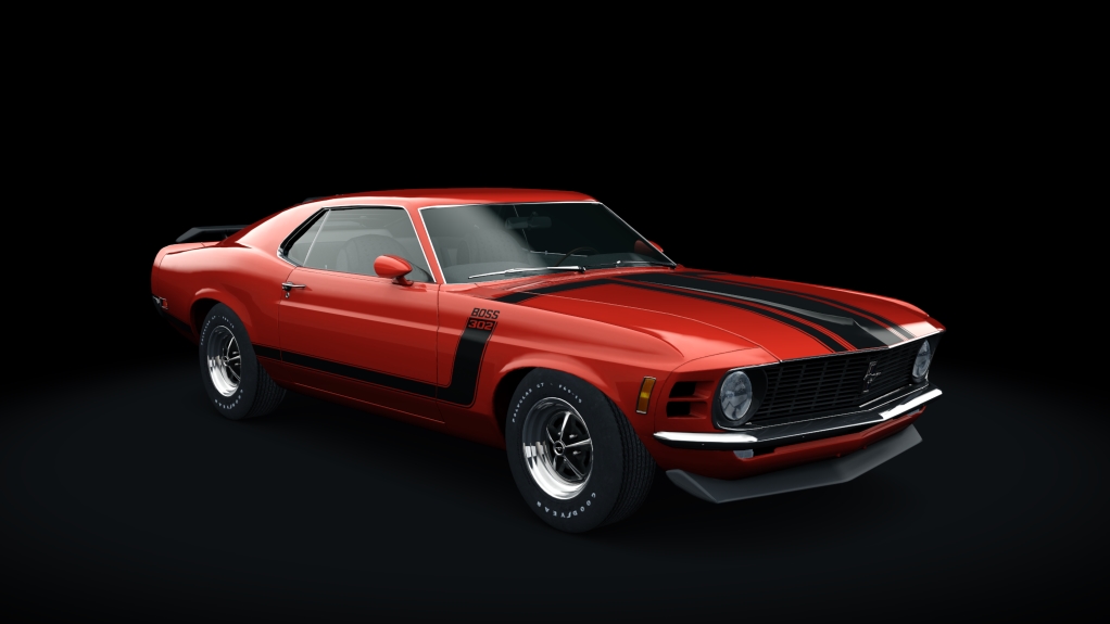 Ford Mustang Boss 302, skin Vermillion