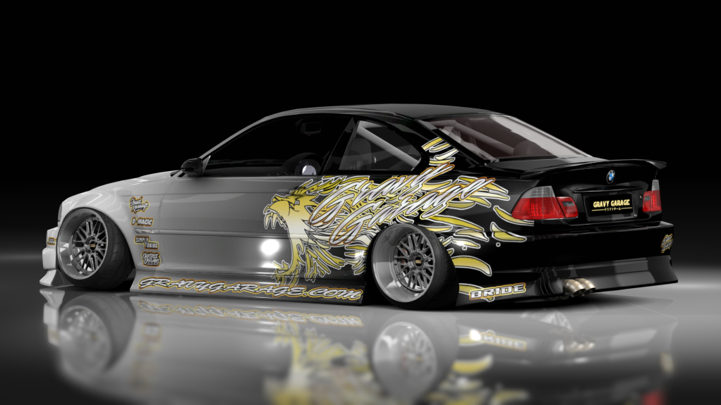 GravyGarage Street e46, skin wurr black white gold