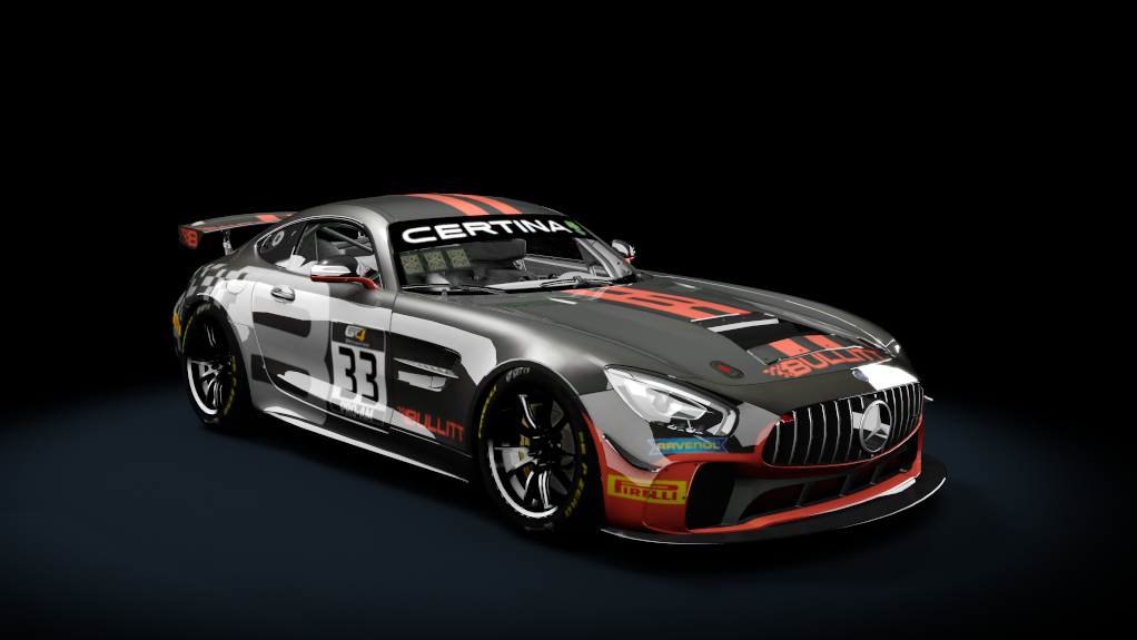 Mercedes AMG GT4, skin 2019_EuroGT4_33_Bullitt_Racing