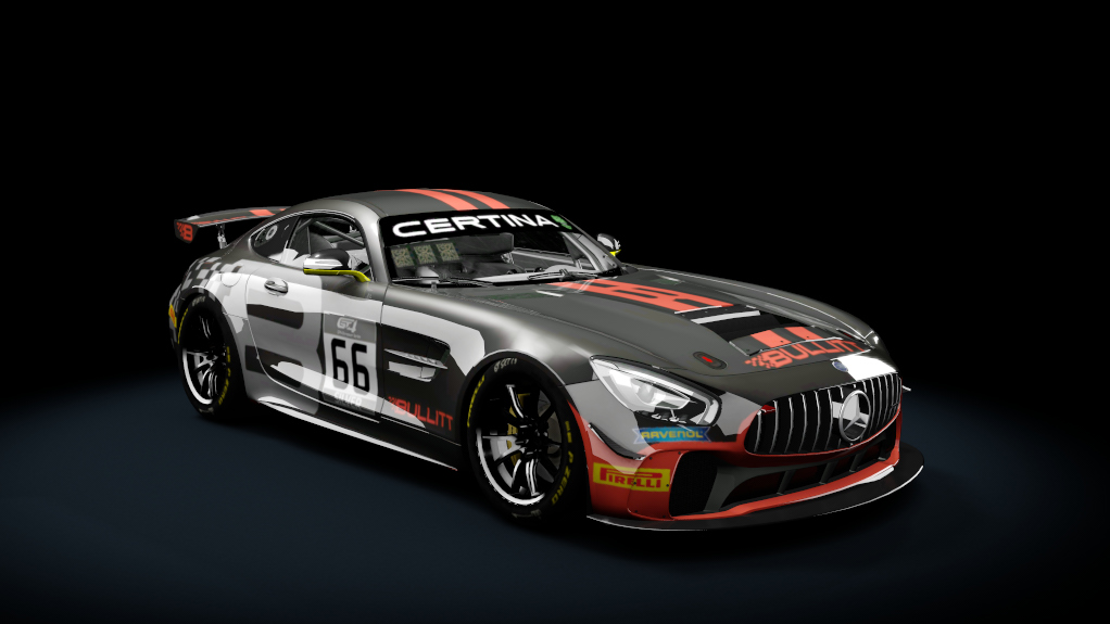 Mercedes AMG GT4, skin 2019_EuroGT4_66_Bullitt_Racing