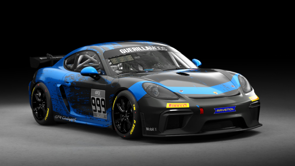 Porsche 718 Cayman GT4 Clubsport, skin rm_gt4_european_series_fictional_porsche_motorsport_blue_999