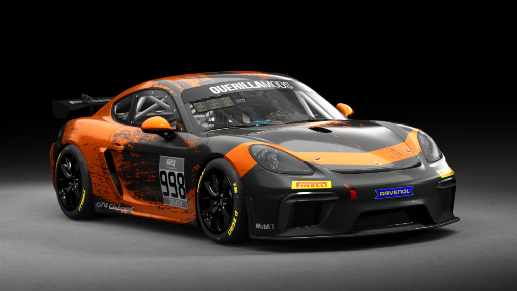 Porsche 718 Cayman GT4 Clubsport, skin rm_gt4_european_series_fictional_porsche_motorsport_orange_998