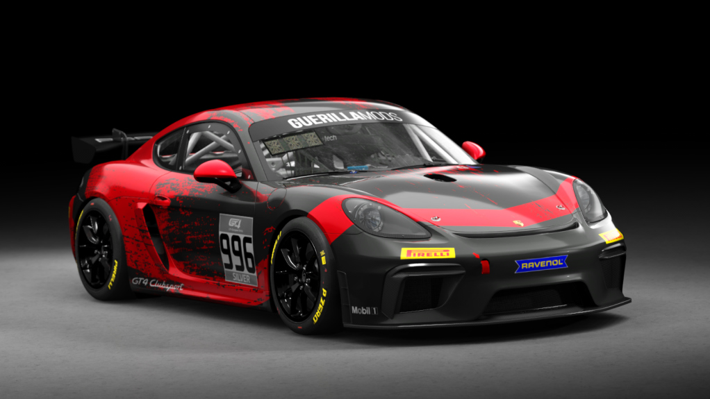 Porsche 718 Cayman GT4 Clubsport, skin rm_gt4_european_series_fictional_porsche_motorsport_red_996