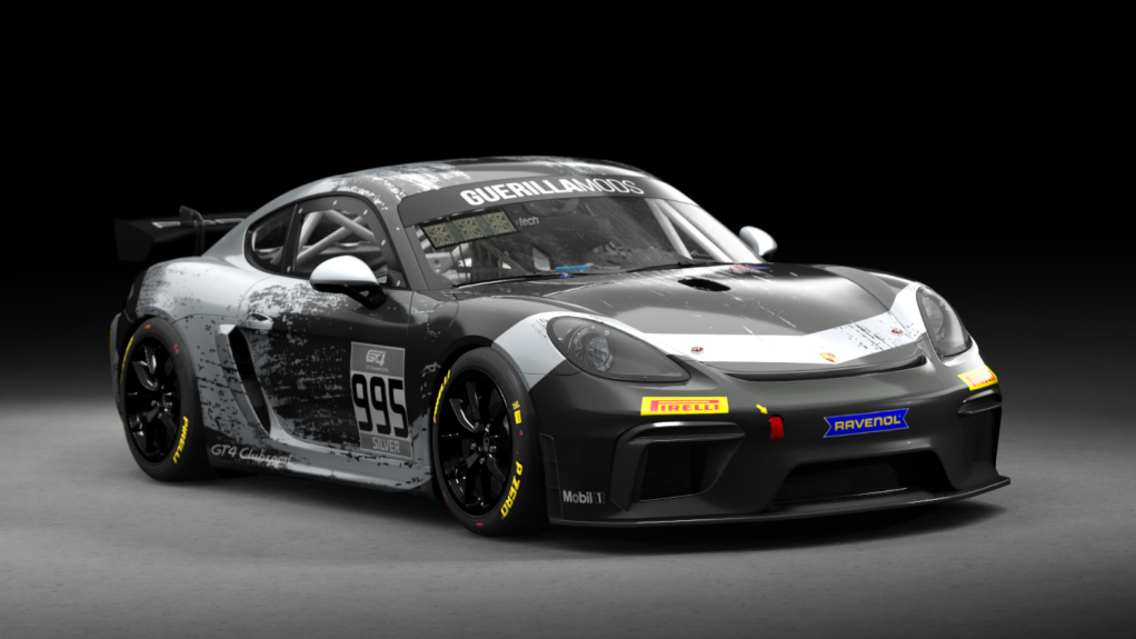 Porsche 718 Cayman GT4 Clubsport, skin rm_gt4_european_series_fictional_porsche_motorsport_silver_995