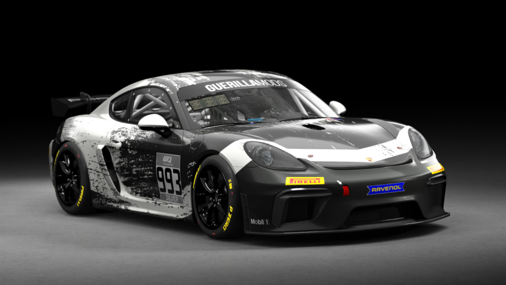 Porsche 718 Cayman GT4 Clubsport, skin rm_gt4_european_series_fictional_porsche_motorsport_white_993