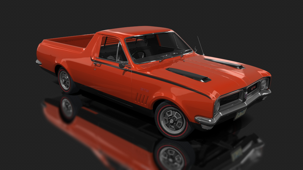 Holden HG Kingswood Ute V8, skin rally red