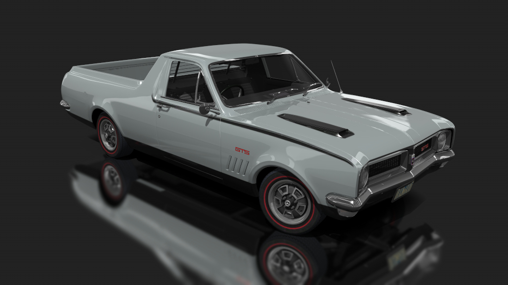 Holden HG Kingswood Ute V8, skin silver mist