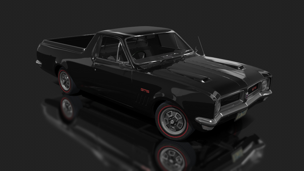 Holden HG Kingswood Ute V8, skin warrigal black