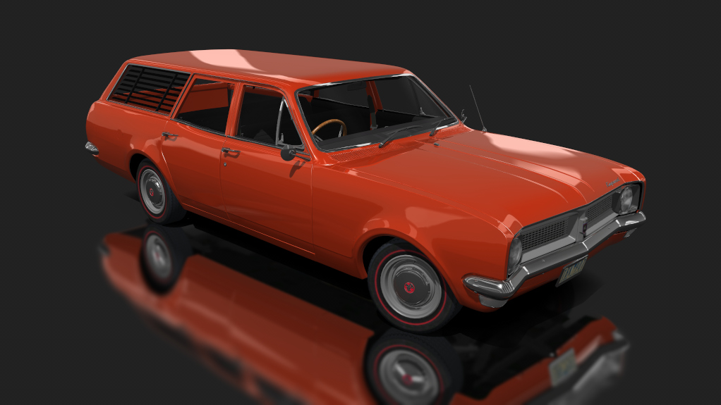 Holden HG Kingswood Wagon V8, skin rally red
