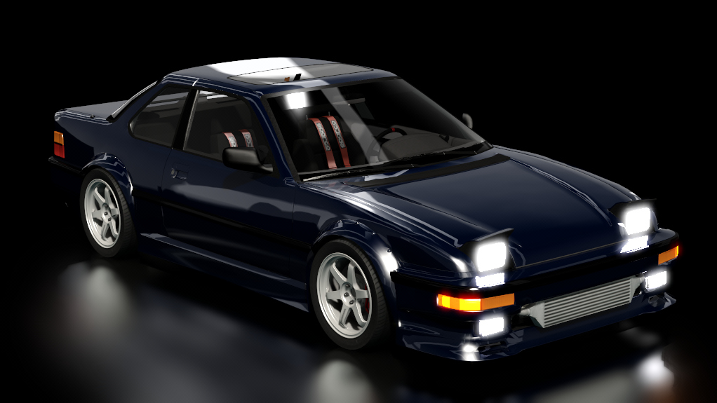 Honda Prelude 1988 Modified, skin blue