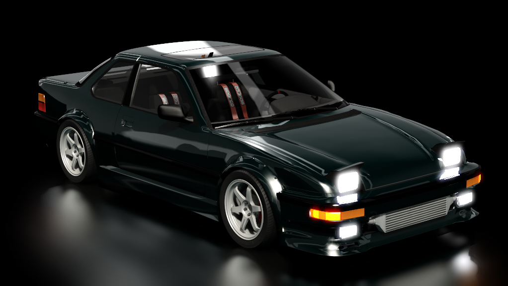 Honda Prelude 1988 Modified, skin darkgreen